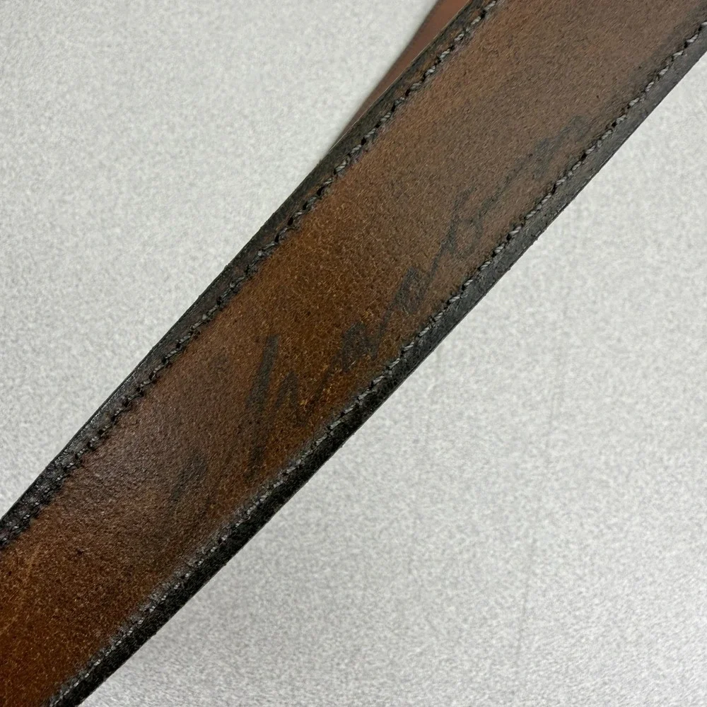 Chacon Leather Belt 36 Mens Brown Classic Casual Western 1.25in *No Buckle*